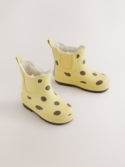 Yellow Polka Dot Chelsea Wellies