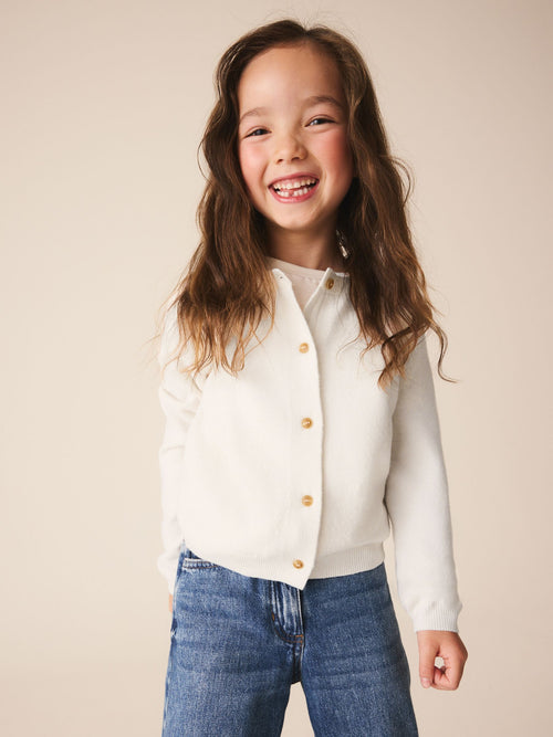 Ecru Knit Cardigan (3-16yrs)
