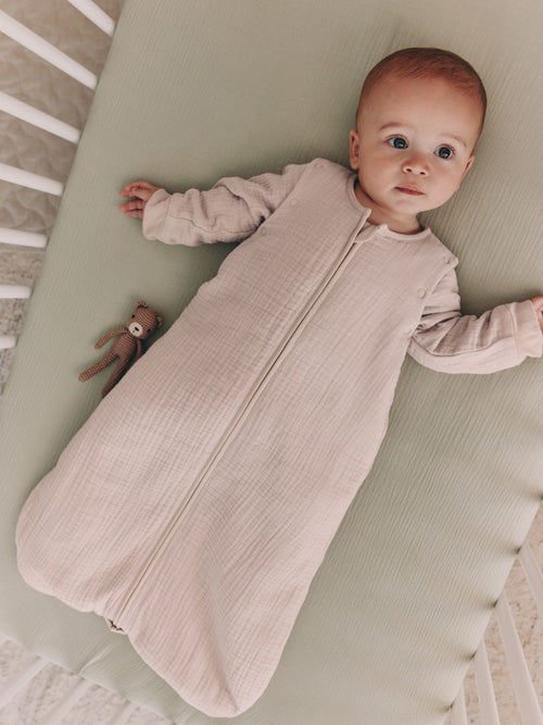 Mink 2.5 TOG Removable Sleeve Muslin Baby Sleep Bag