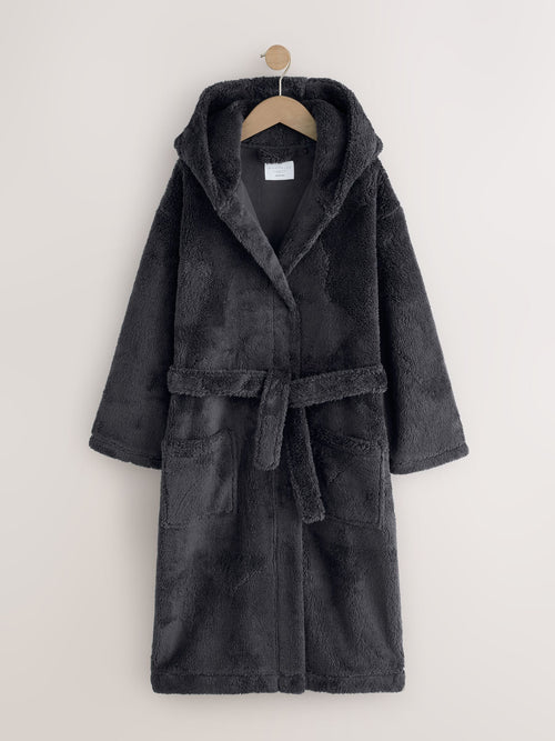 Grey Long Fleece Robe (9-16yrs)