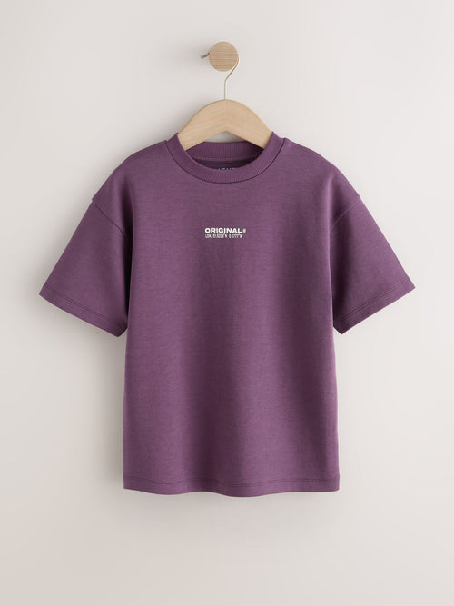 Purple Graphic Heavyweight Short Sleeve T-Shirt (3-16yrs)