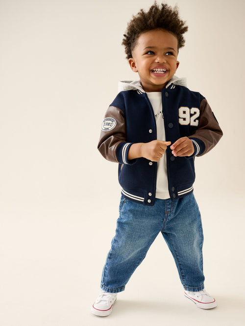 Navy Varsity Jacket (3mths-7yrs)