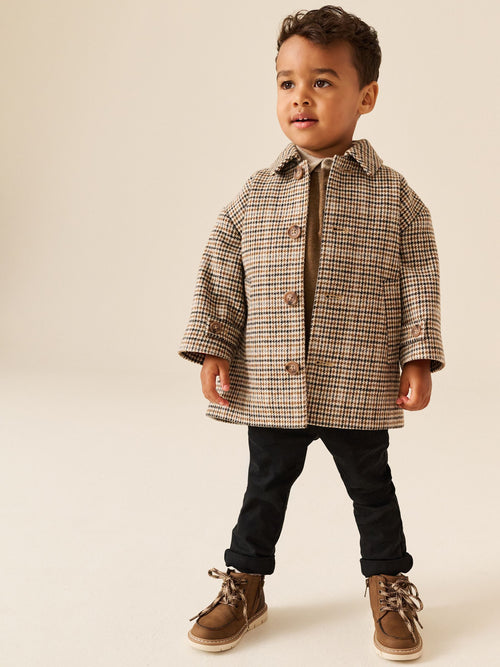 Brown Check Coat (3mths-7yrs)
